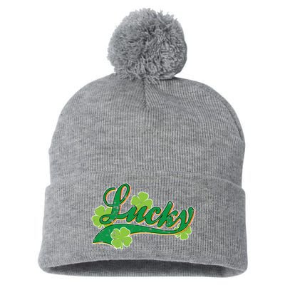 Lucky Vintage St Patrick's Day Pom Pom 12in Knit Beanie