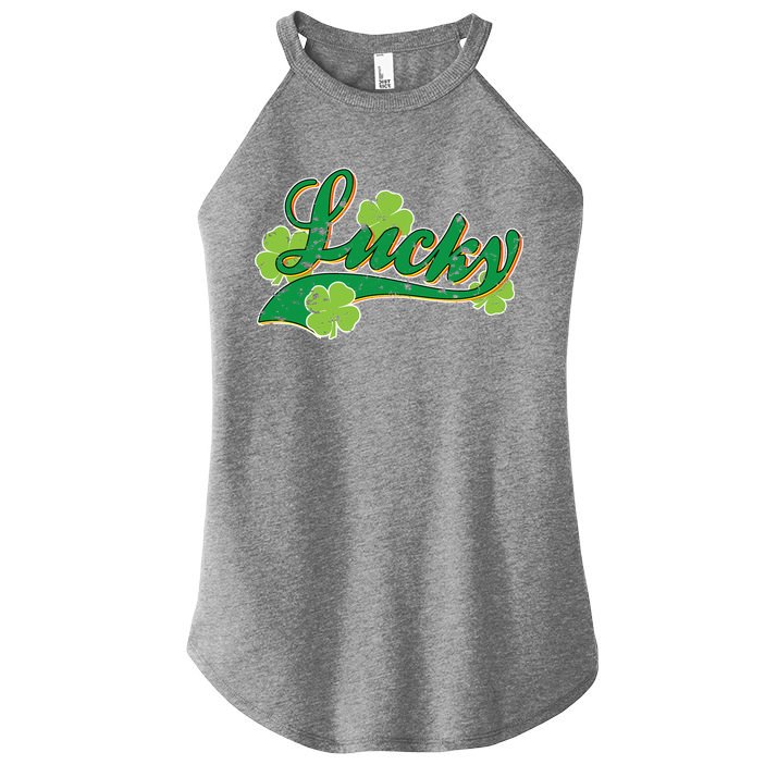 Lucky Vintage St Patrick's Day Women's Perfect Tri Rocker Tank