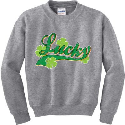 Lucky Vintage St Patrick's Day Kids Sweatshirt