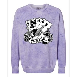 Las Vegas Sin City Colorblast Crewneck Sweatshirt