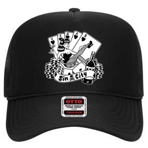 Las Vegas Sin City High Crown Mesh Back Trucker Hat