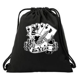 Las Vegas Sin City Drawstring Bag