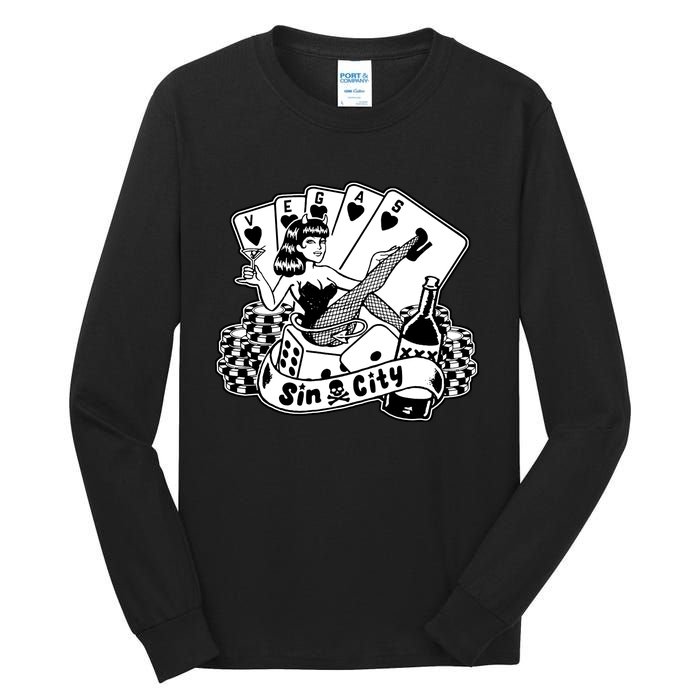 Las Vegas Sin City Tall Long Sleeve T-Shirt