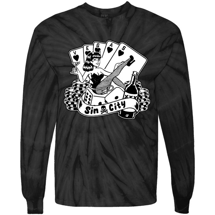 Las Vegas Sin City Tie-Dye Long Sleeve Shirt