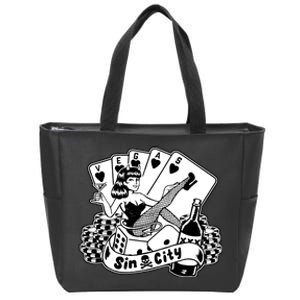 Las Vegas Sin City Zip Tote Bag