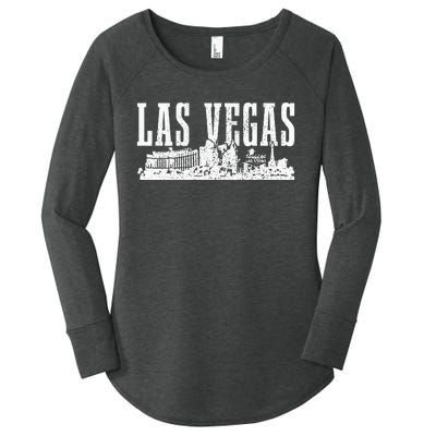 Las Vegas Skyline Pride Vintage Las Vegas Nevada Women's Perfect Tri Tunic Long Sleeve Shirt