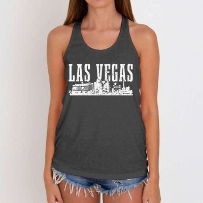 Las Vegas Skyline Pride Vintage Las Vegas Nevada Women's Knotted Racerback Tank