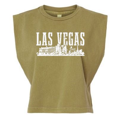 Las Vegas Skyline Pride Vintage Las Vegas Nevada Garment-Dyed Women's Muscle Tee