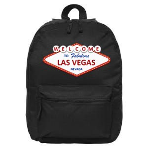 Las Vegas Sign Nevada Aesthetic 16 in Basic Backpack