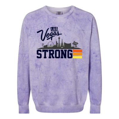 Las Vegas Strong Colorblast Crewneck Sweatshirt