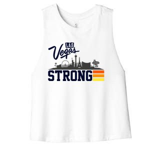 Las Vegas Strong Women's Racerback Cropped Tank