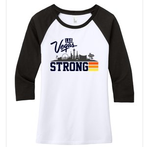 Las Vegas Strong Women's Tri-Blend 3/4-Sleeve Raglan Shirt