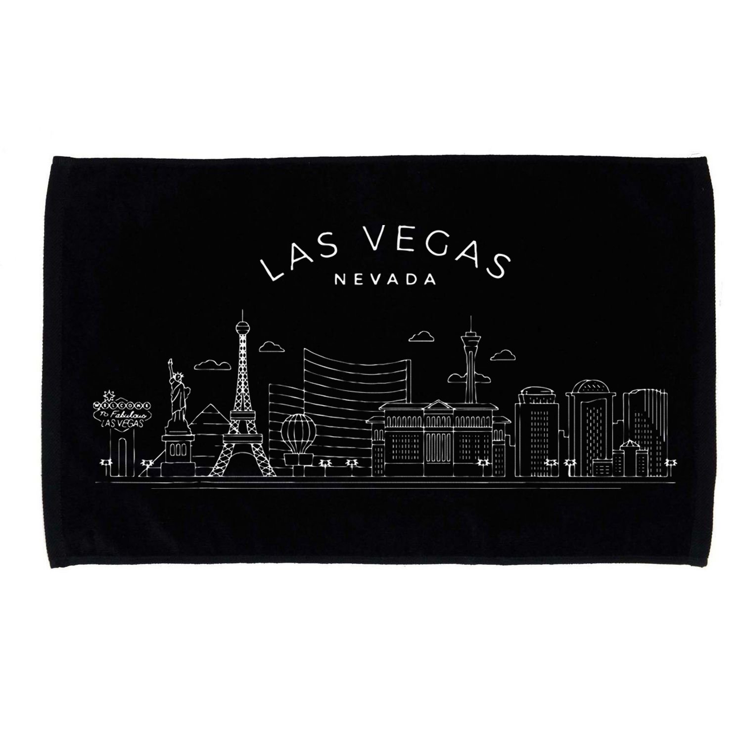 Las Vegas Skyline NV Pride Vintage Las Vegas Nevada Microfiber Hand Towel
