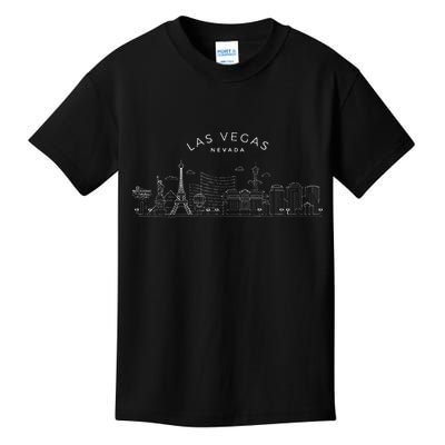 Las Vegas Skyline NV Pride Vintage Las Vegas Nevada Kids T-Shirt