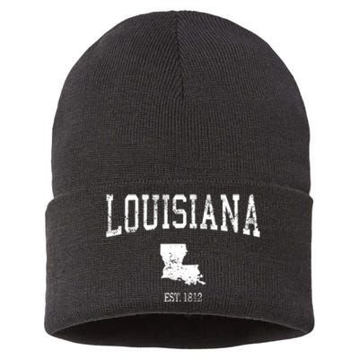 Louisiana Vintage Sports Design La Sustainable Knit Beanie