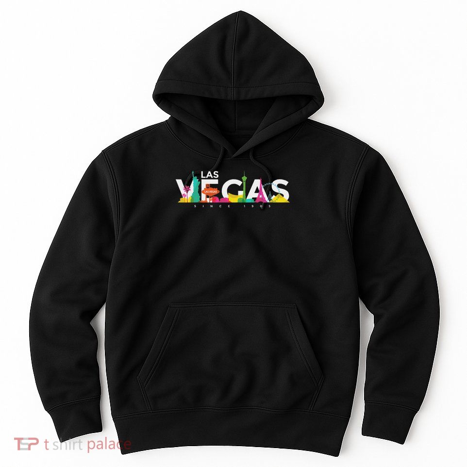 Las Vegas Skyline Retro Vintage Nevada Souvenir Gift Hoodie