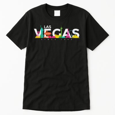 Las Vegas Skyline Retro Vintage Nevada Souvenir Gift Tall T-Shirt