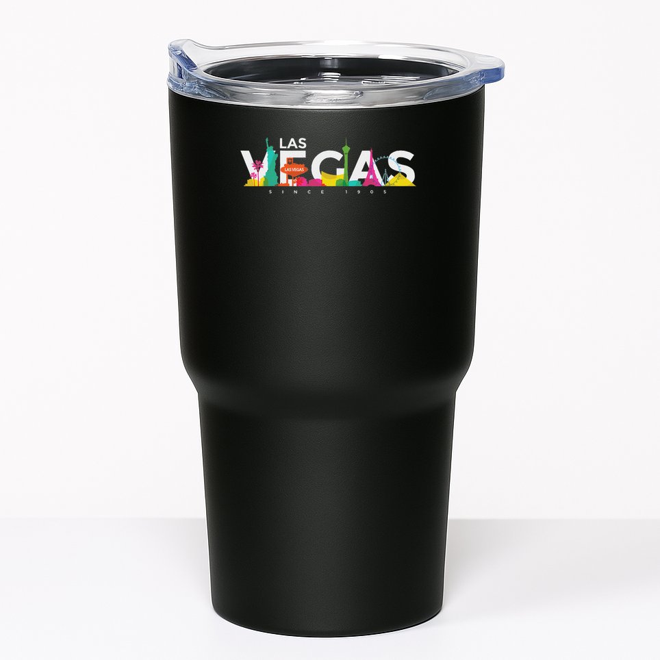 Las Vegas Skyline Retro Vintage Nevada Souvenir Gift Tumbler