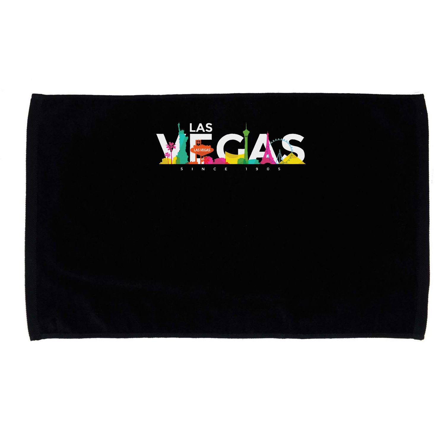 Las Vegas Skyline Retro Vintage Nevada Souvenir Gift Microfiber Hand Towel