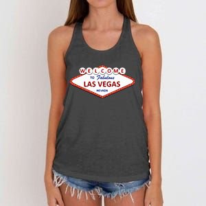 Las Vegas Sign Nevada Women's Knotted Racerback Tank