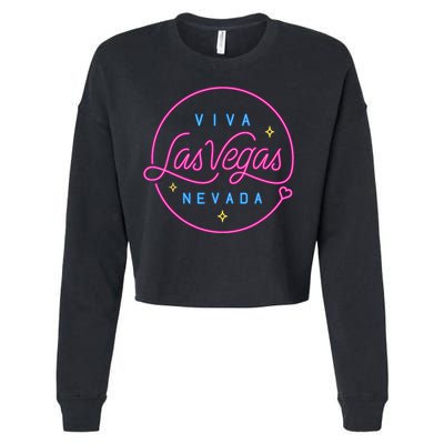 Las Vegas Sign Nevada Aesthetic Design Classic Cropped Pullover Crew