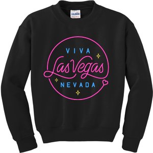 Las Vegas Sign Nevada Aesthetic Design Classic Kids Sweatshirt