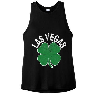 Las Vegas Shamrock St. Patrick's Day Saint Paddy's Irish Ladies PosiCharge Tri-Blend Wicking Tank