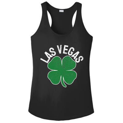 Las Vegas Shamrock St. Patrick's Day Saint Paddy's Irish Ladies PosiCharge Competitor Racerback Tank
