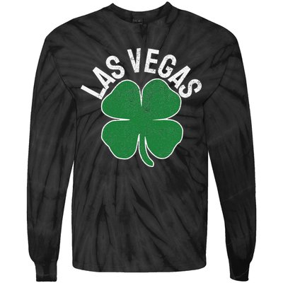 Las Vegas Shamrock St. Patrick's Day Saint Paddy's Irish Tie-Dye Long Sleeve Shirt