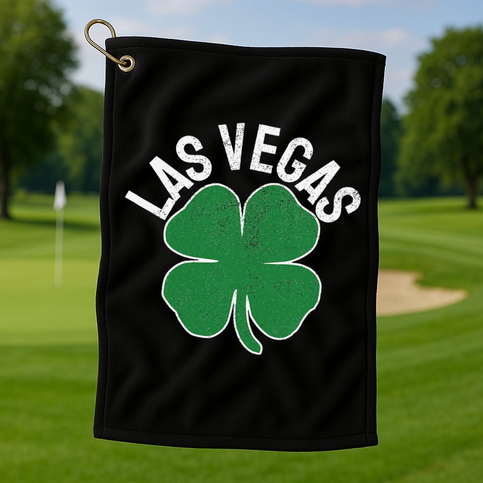 Las Vegas Shamrock St. Patrick's Day Saint Paddy's Irish Golf Towel