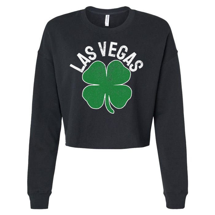 Las Vegas Shamrock St. Patrick's Day Saint Paddy's Irish Cropped Pullover Crew