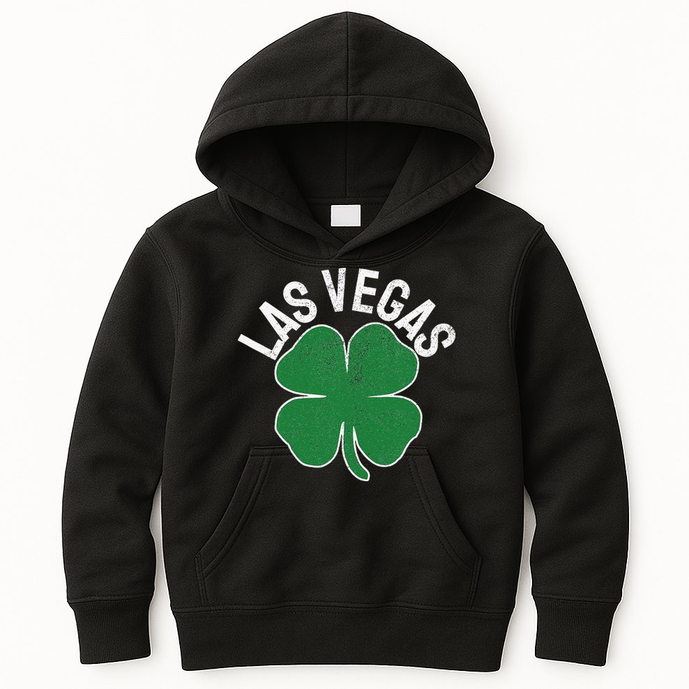 Las Vegas Shamrock St. Patrick's Day Saint Paddy's Irish Kids Hoodie
