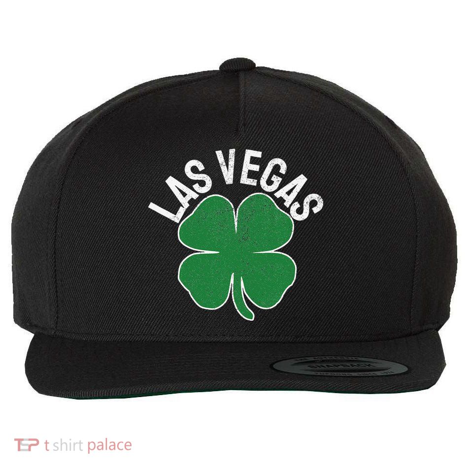 Las Vegas Shamrock St. Patrick's Day Saint Paddy's Irish Wool Snapback Cap