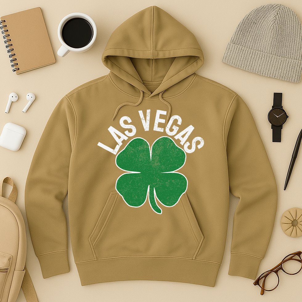 Las Vegas Shamrock St. Patrick's Day Saint Paddy's Irish Hoodie