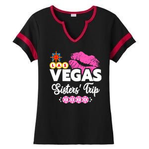 Las Vegas Sisters Trip 2024 Girl Trip Ladies Halftime Notch Neck Tee