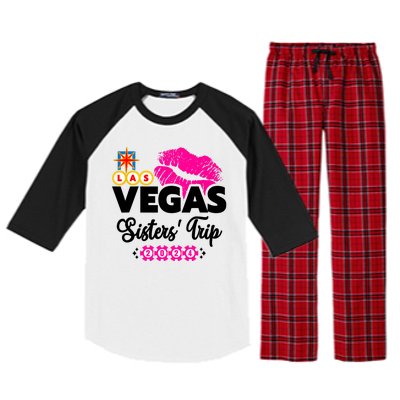 Las Vegas Sisters Trip 2024 Girl Trip Raglan Sleeve Pajama Set