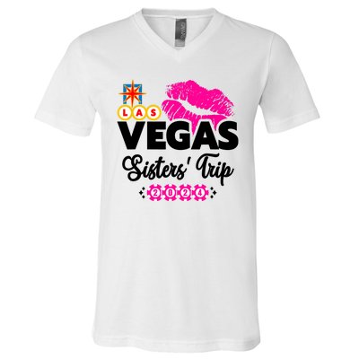 Las Vegas Sisters Trip 2024 Girl Trip V-Neck T-Shirt