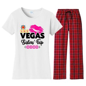 Las Vegas Sisters Trip 2024 Girl Trip Women's Flannel Pajama Set