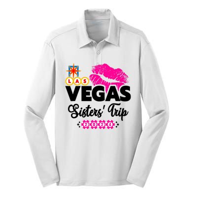 Las Vegas Sisters Trip 2024 Girl Trip Silk Touch Performance Long Sleeve Polo