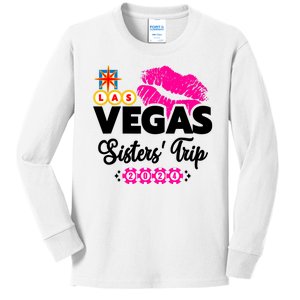 Las Vegas Sisters Trip 2024 Girl Trip Kids Long Sleeve Shirt