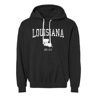 Louisiana Vintage Sports Design La Garment-Dyed Fleece Hoodie