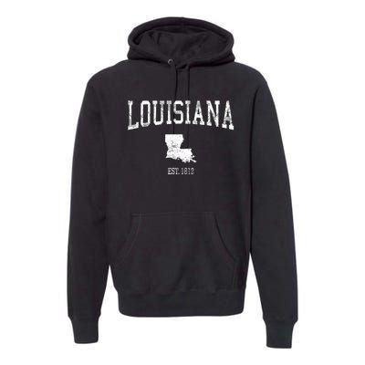 Louisiana Vintage Sports Design La Premium Hoodie