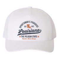 Louisiana Vintage Sports Design Pelican State Usa Rough Yupoong Adult 5-Panel Trucker Hat