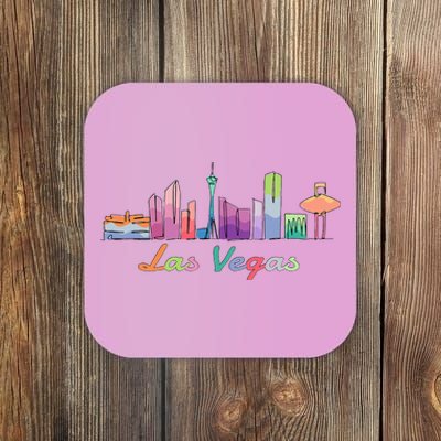 Las Vegas Skyline Aesthetic Design Classic Coaster