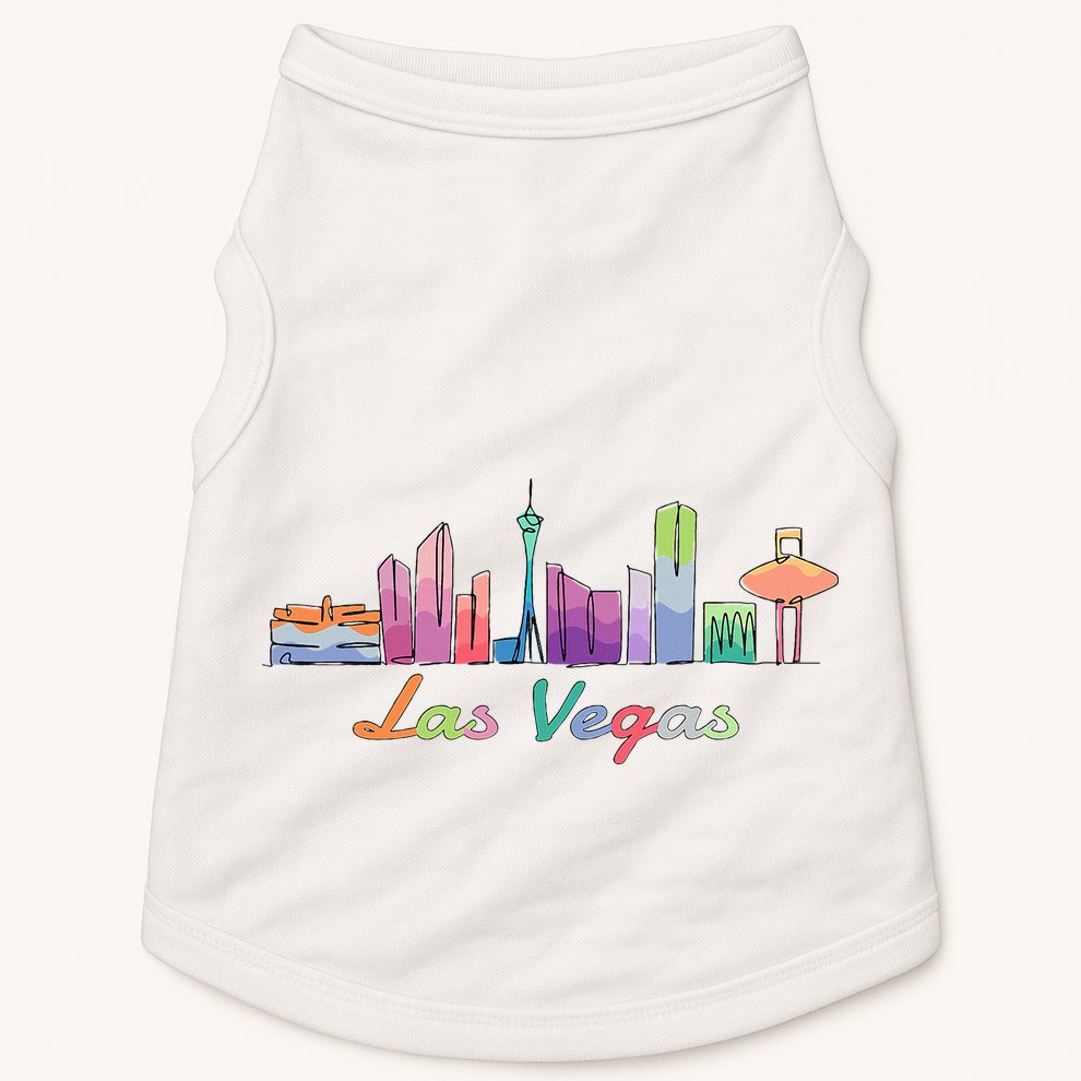 Las Vegas Skyline Aesthetic Design Classic Doggie Tank