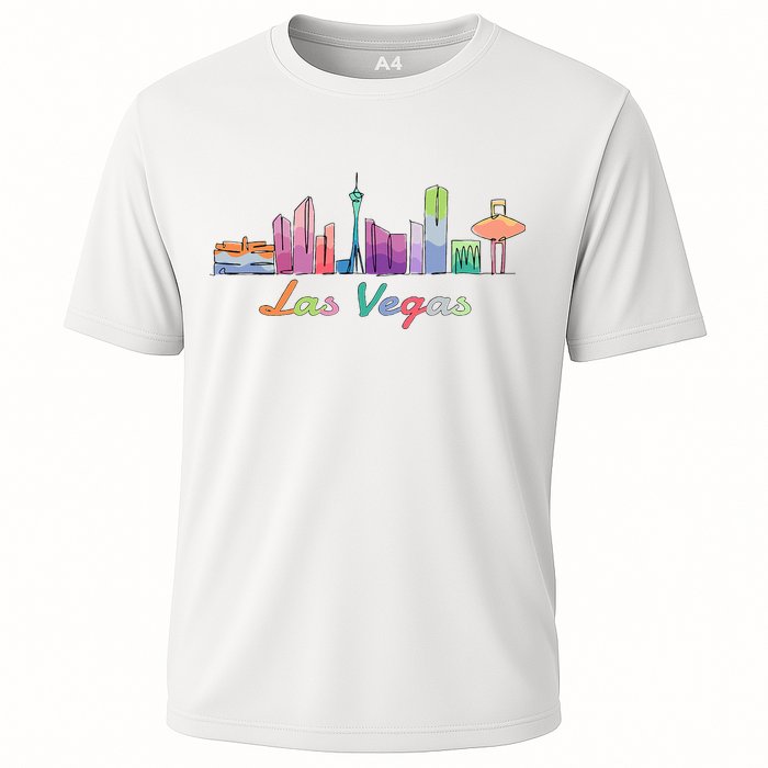 Las Vegas Skyline Aesthetic Design Classic Cooling Performance Crew T-Shirt