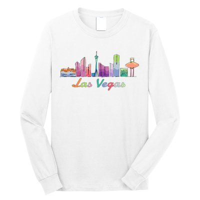 Las Vegas Skyline Aesthetic Design Classic Long Sleeve Shirt