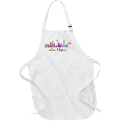 Las Vegas Skyline Aesthetic Design Classic Full-Length Apron With Pockets