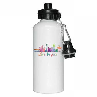 Las Vegas Skyline Aesthetic Design Classic Aluminum Water Bottle