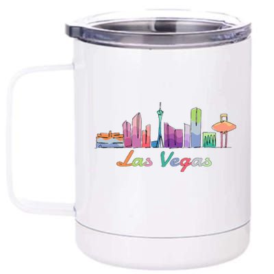 Las Vegas Skyline Aesthetic Design Classic 12 oz Stainless Steel Tumbler Cup